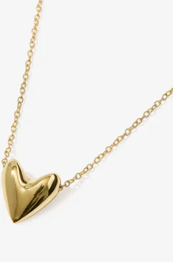 Halskette aus goldenem Silber Roscida Heart