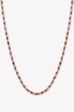 Halskette aus rosa Rubin Kamala