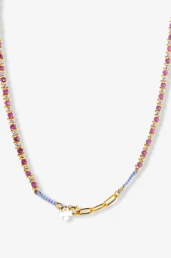 Halskette aus rosa Rubin Kamala