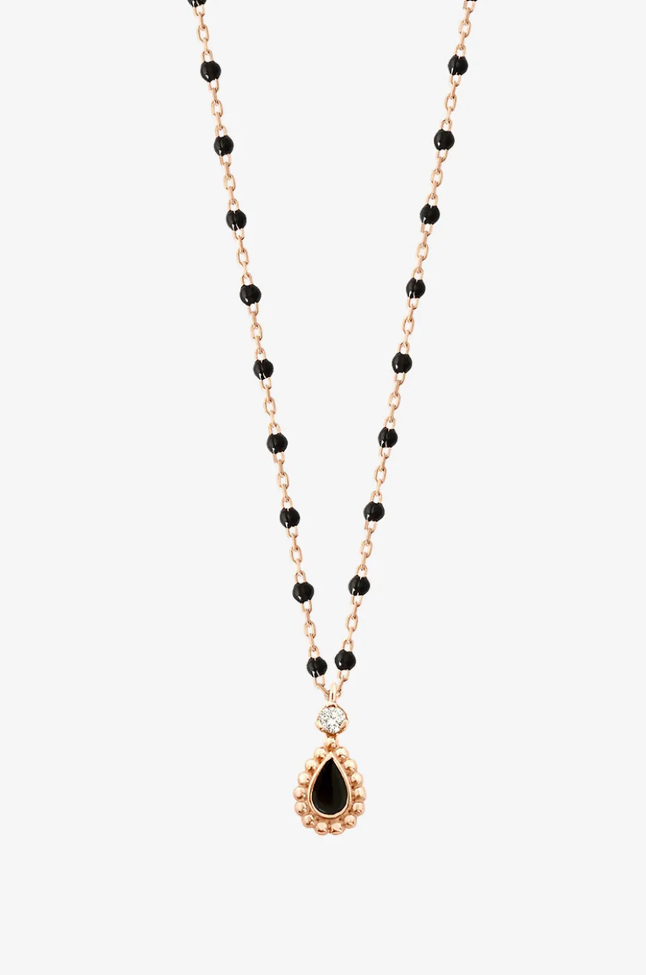 Halskette aus Roségold, Harz und Diamant Lucky Cashmere