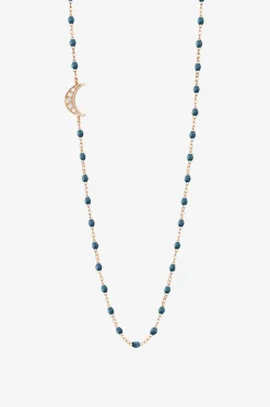 Halskette aus Roségold mit Perlen und Diamanten Céleste Lune