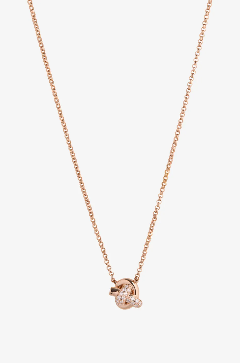 Halskette aus Roségold mit Diamanten Nod