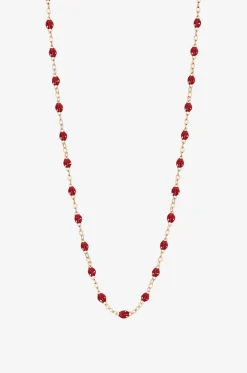 Halskette aus Roségold und Harz Classique Gigi - Rouge
