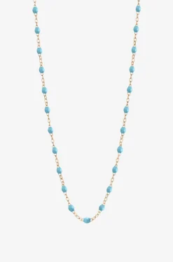 Halskette aus Roségold und Harz Classique Gigi - Turquoise
