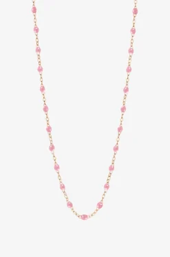 Halskette aus Roségold und Harz Classique Gigi - Fuchsia