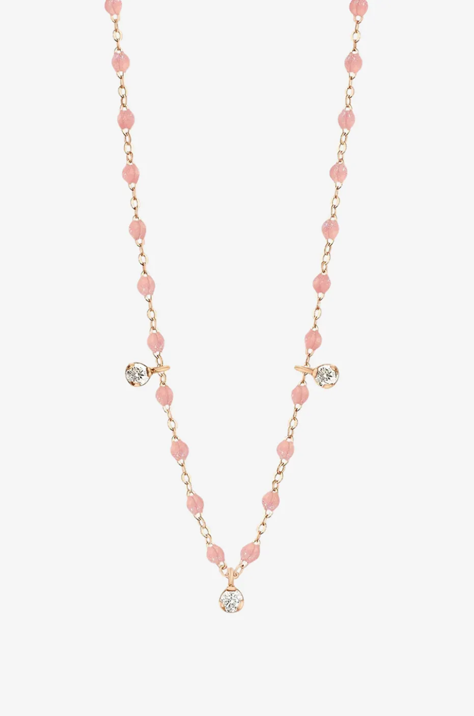 Halskette aus Roségold und Diamanten Gigi Suprême 3 Diamants