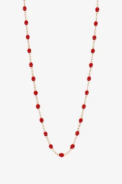 Halskette aus Roségold und Harz Classique Gigi Rubis
