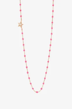Halskette aus Roségold und Diamant Étoile Rose Fluo