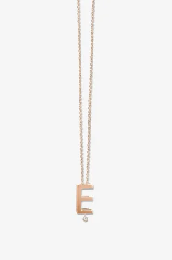 Halskette aus Roségold und Diamant Abécédaire E