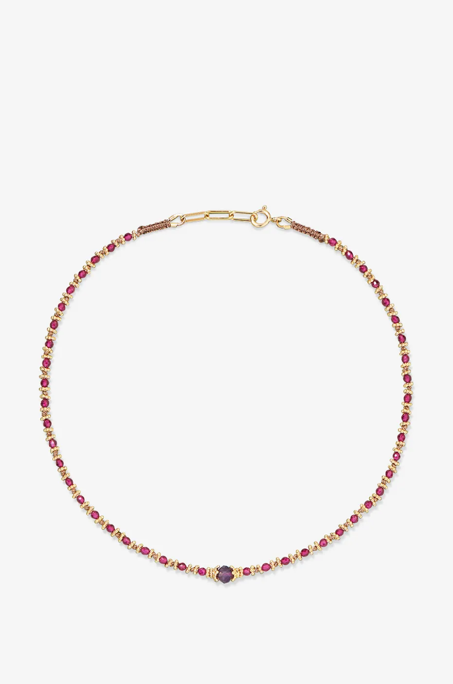 Halskette aus Rubinen und Amethyst Adhiya
