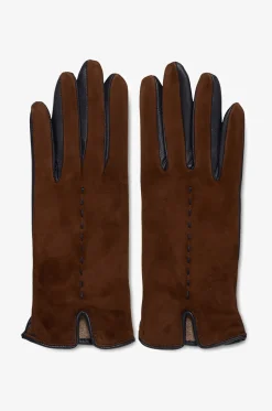 Handschuhe aus Nubukleder und Leder