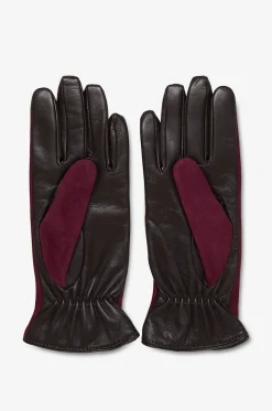 Handschuhe aus Nubukleder und Leder