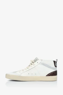 Hohe Glattledersneakers mit Glitterstern Mid Star Classic