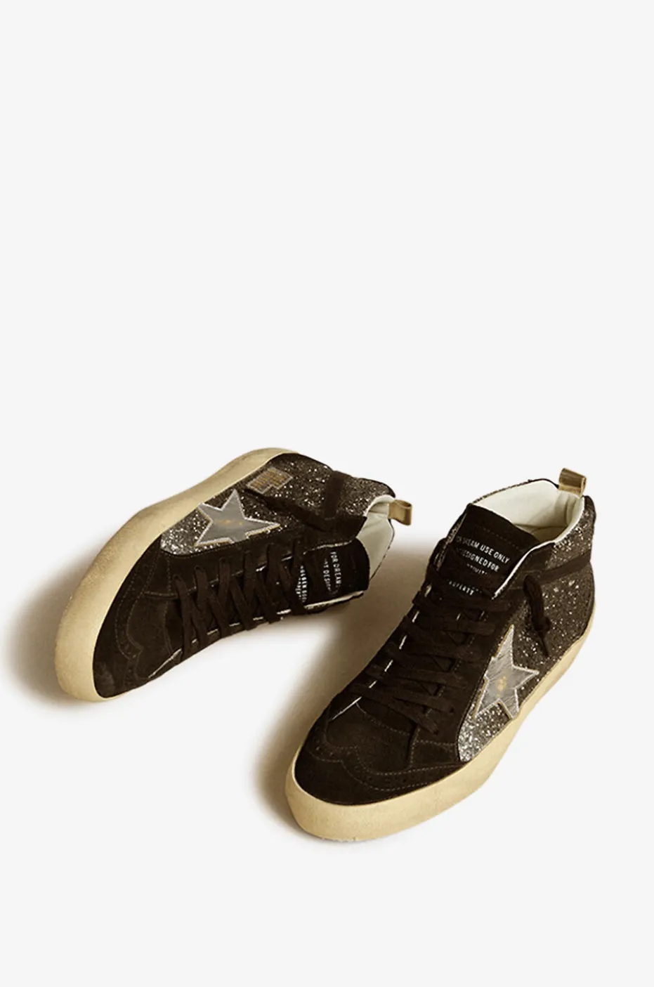 Hohe Glitter-Sneakers Mid Star
