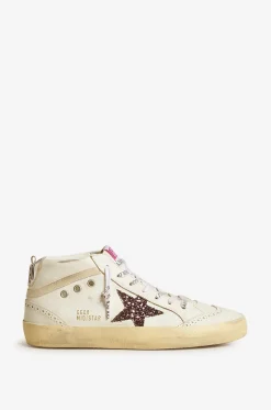 Hohe Leder- und Glitter-Sneakers Mid Star
