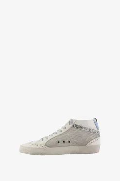 Hohe Materialmix-Sneakers mit Glitter Mid-Star