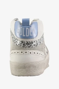 Hohe Materialmix-Sneakers mit Glitter Mid-Star