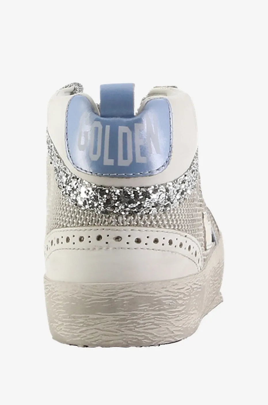 Hohe Materialmix-Sneakers mit Glitter Mid-Star