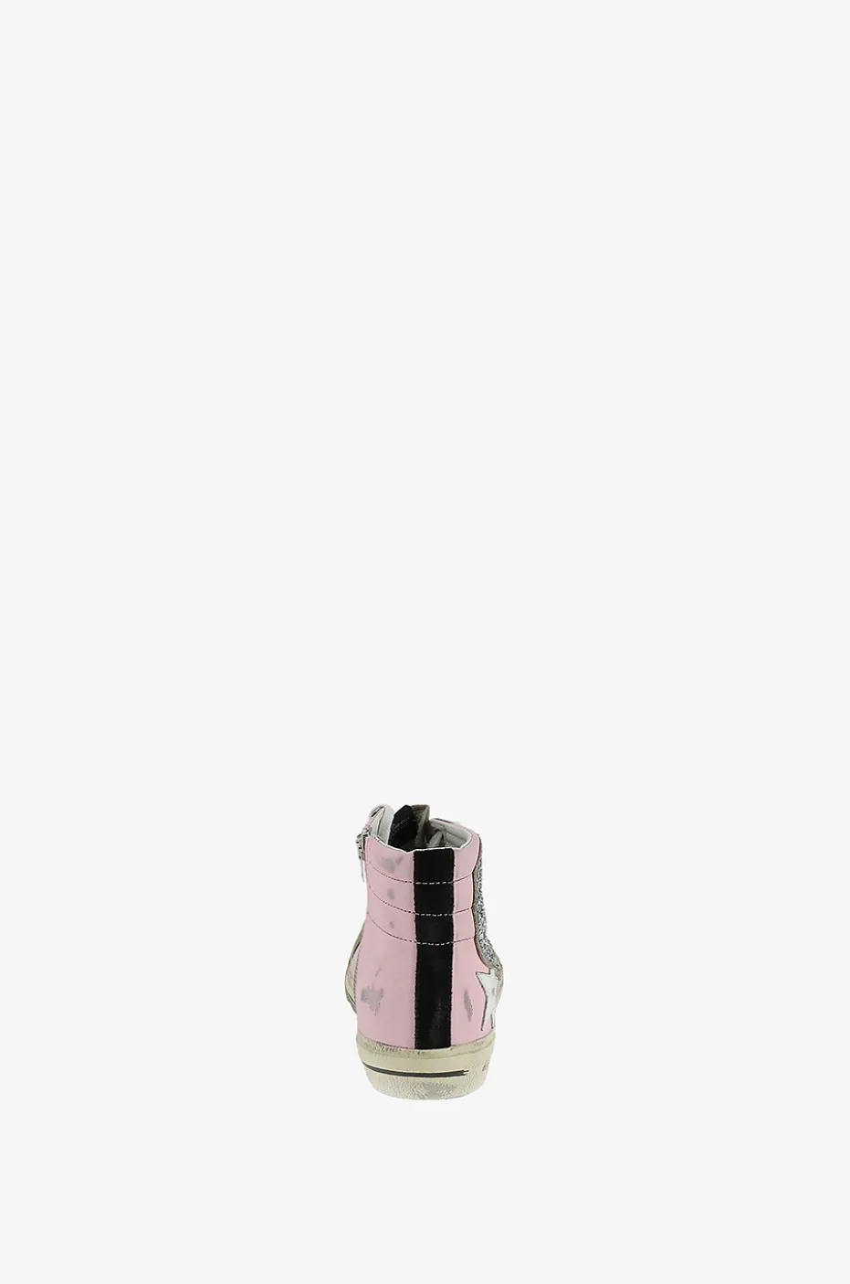 Hohe Sneakers aus Leder im Used-Look Slide