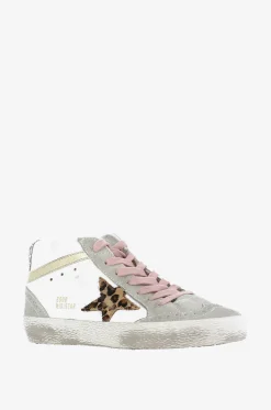 Hose Used-Look-Sneakers aus Leder Mid-Star
