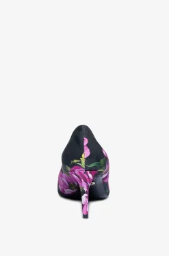 Jacquard-Pumps mit Magnolienprint Lollo 60