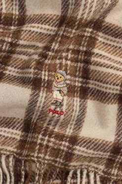 Karierter Schal aus Wolle Polo Bear