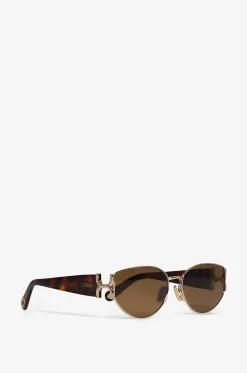 Katzenaugensonnenbrille aus Metall und Acetat Marcie