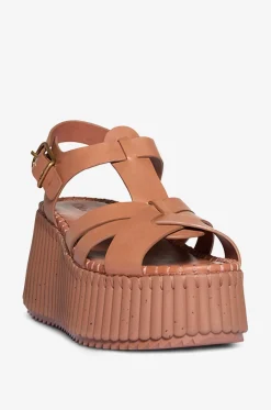 Keilsandalen aus Leder Nama 30