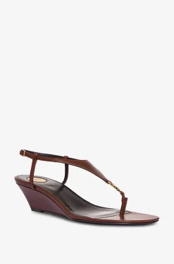 Keilsandalen aus Nappaleder mit Zehenriemen Cassandra 40