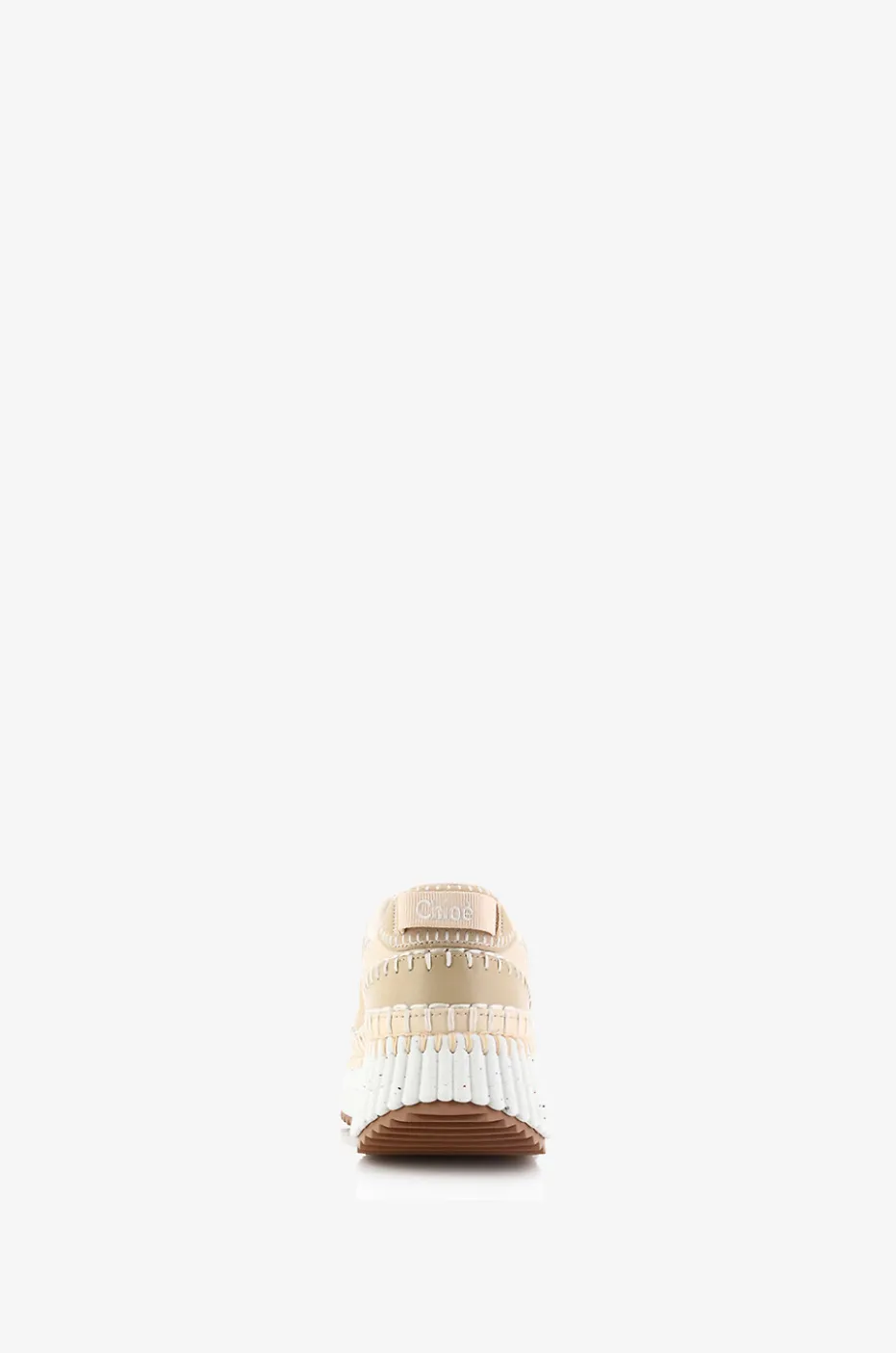 Keilsneakers aus Leder und Stoff Nama