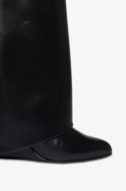 Keilstiefel aus Glattleder Shark Lock 90