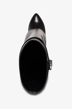 Keilstiefel aus Glattleder Shark Lock 90