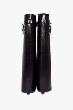 Keilstiefel aus Glattleder Shark Lock 90