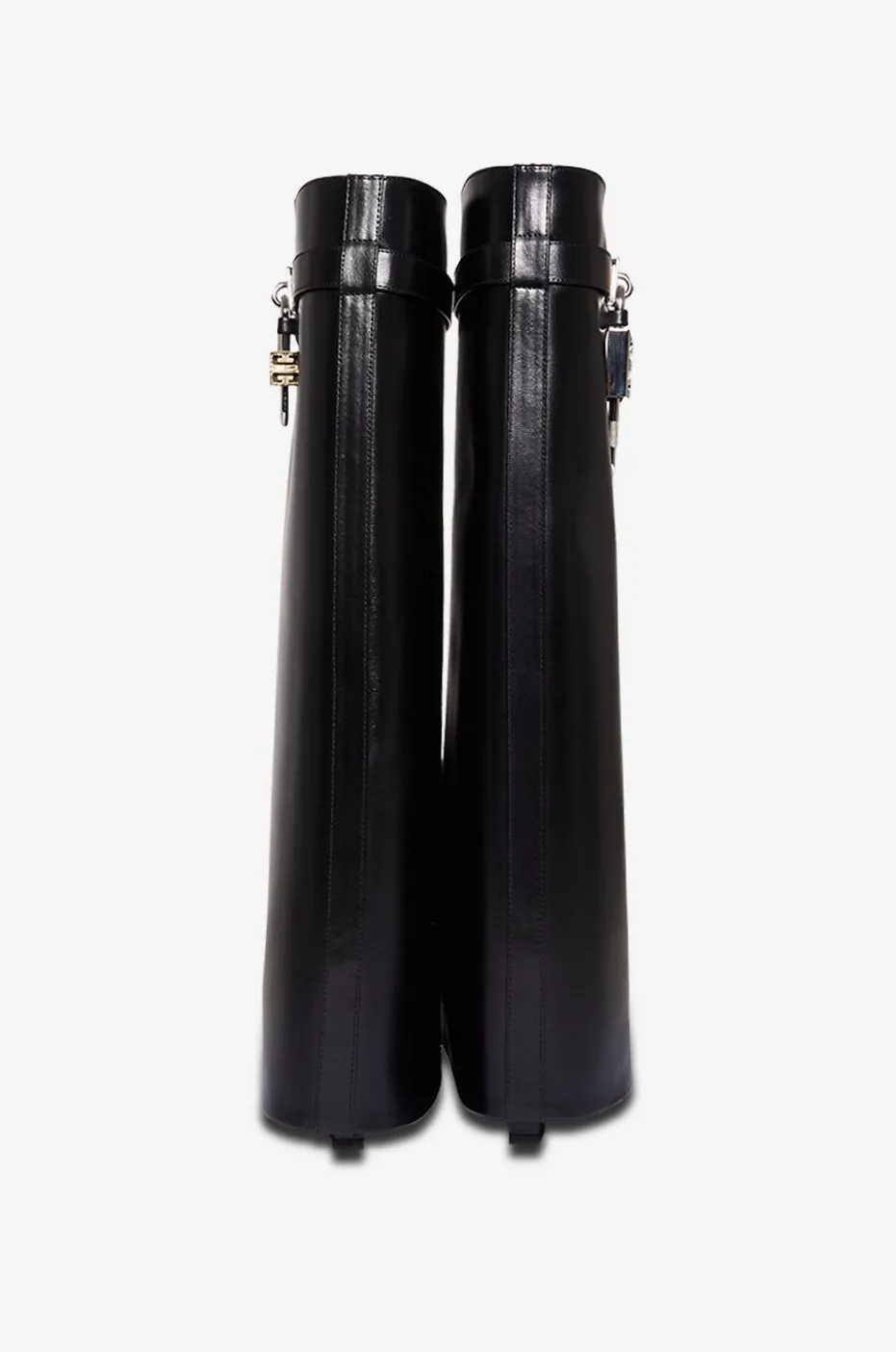Keilstiefel aus Glattleder Shark Lock 90
