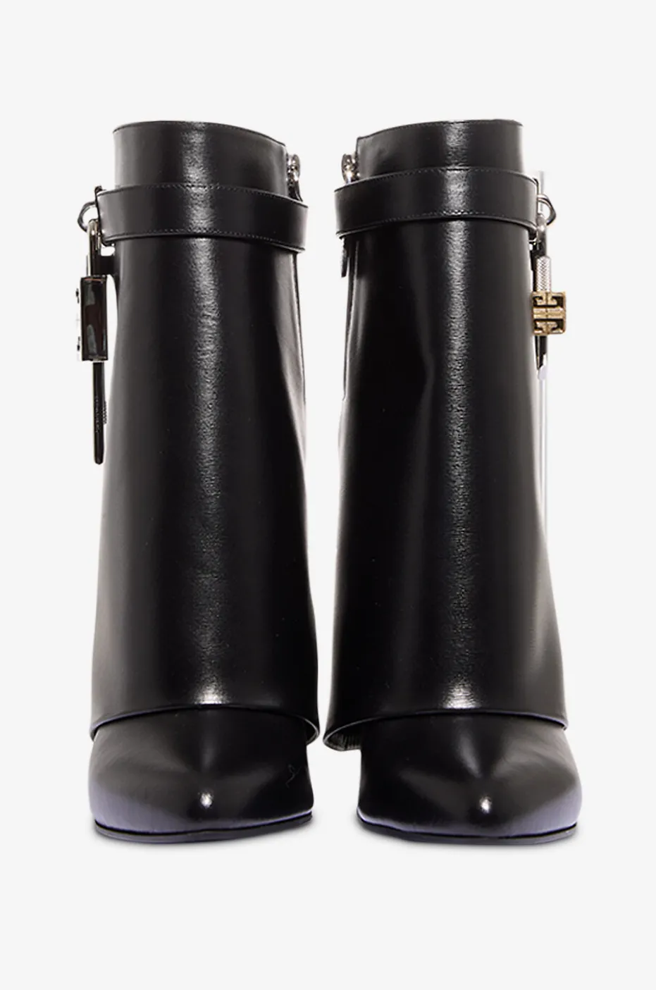 Keilstiefeletten aus Kalbsleder Shark Lock 90