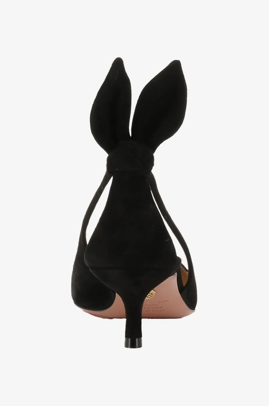 Kittenheel-Slingback-Pumps aus Wildleder Bow Tie 50