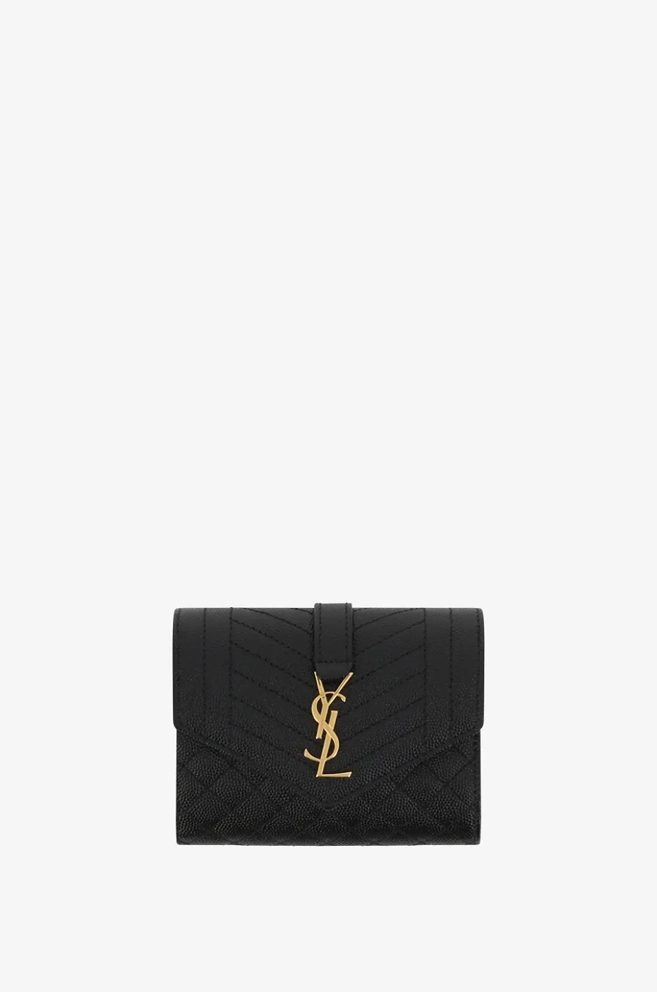 Kleine Brieftasche aus Grain-de-Poudre-Leder Cassandre Mixed Matelassé