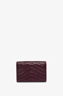 Kleine gesteppte Nappalederbrieftasche Cassandre