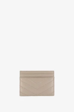 Kleines gestepptes Leder-Kartenetui Monogram