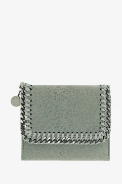 Kompakte Brieftasche aus Kunstwildleder Falabella Shaggy Deer