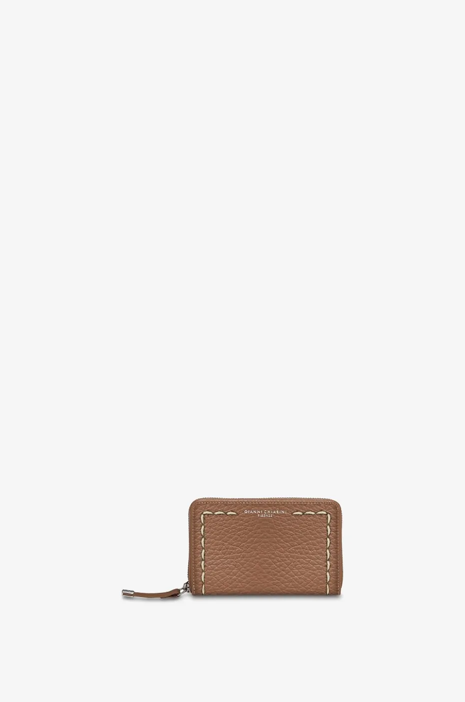 Kompakte Brieftasche aus Leder mit Reissverschluss Bubble