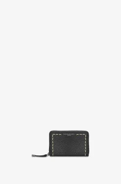 Kompakte Brieftasche aus Leder mit Reissverschluss Bubble