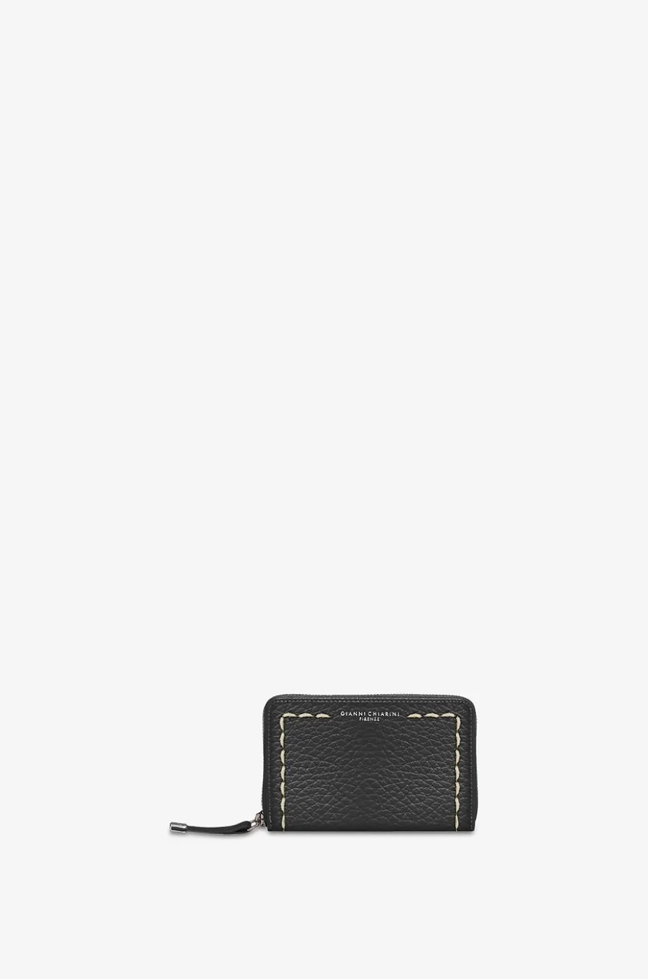 Kompakte Brieftasche aus Leder mit Reissverschluss Bubble