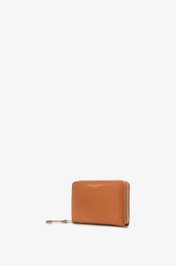 Kompakte Brieftasche aus Leder mit Reissverschluss Bubble