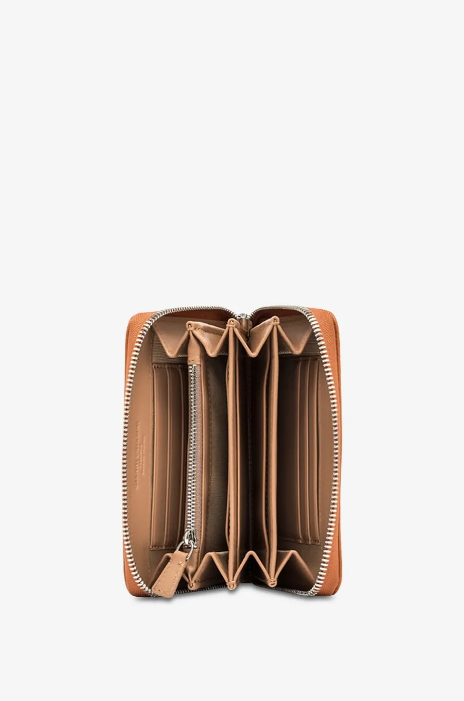 Kompakte Brieftasche aus Leder mit Reissverschluss Bubble