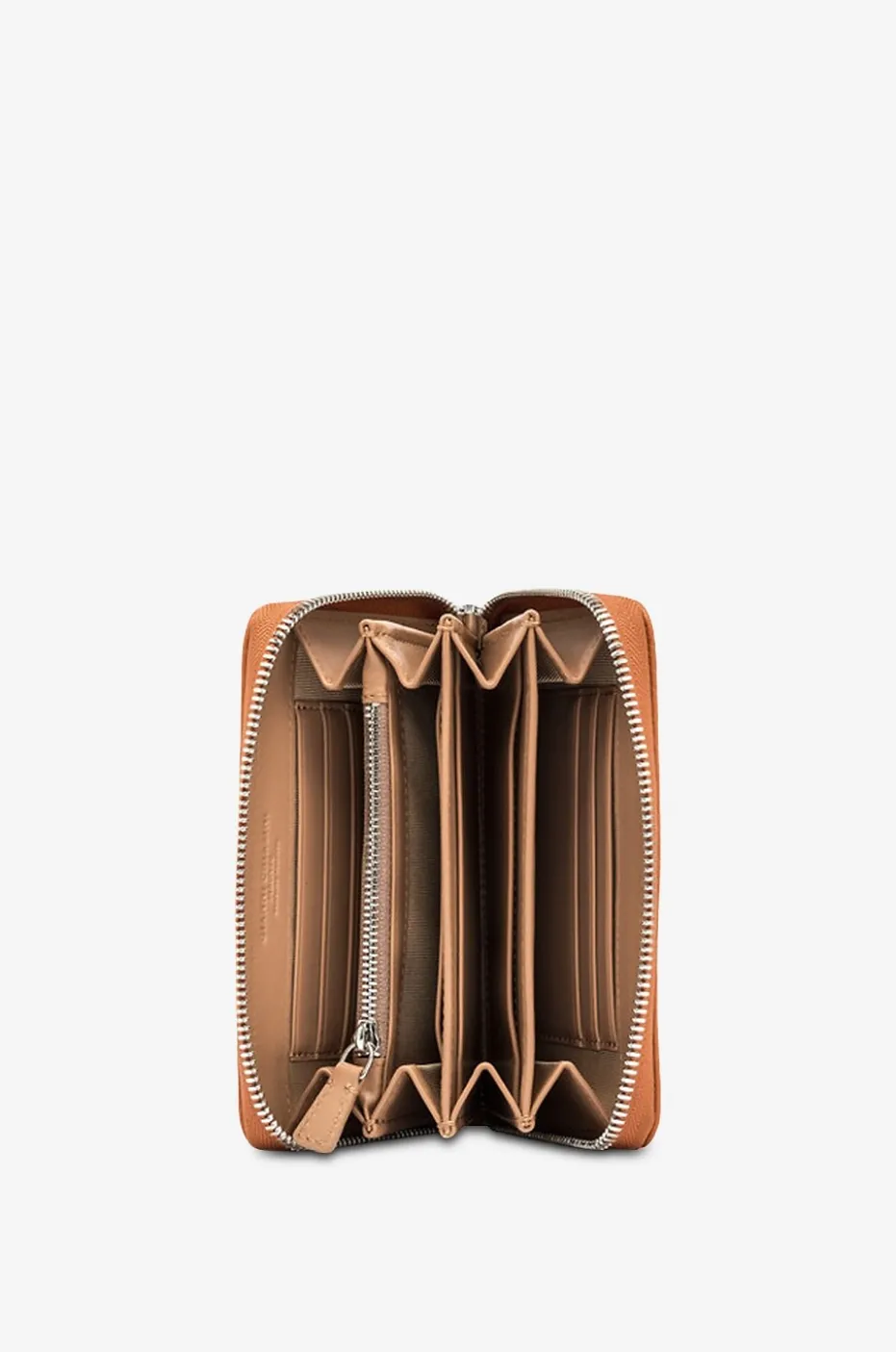 Kompakte Brieftasche aus Leder mit Reissverschluss Bubble