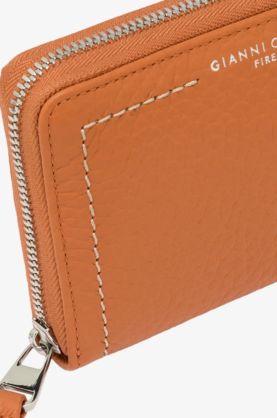 Kompakte Brieftasche aus Leder mit Reissverschluss Bubble