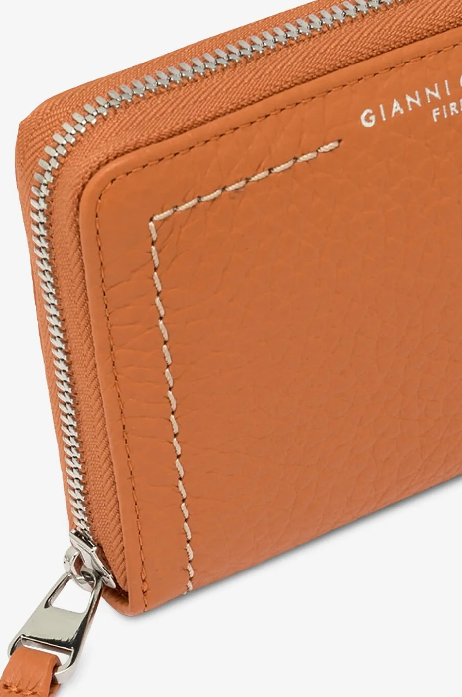 Kompakte Brieftasche aus Leder mit Reissverschluss Bubble