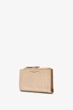 Kompakte Brieftasche aus genarbtem Leder mit Reissverschluss Bubble