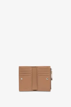 Kompakte Brieftasche aus genarbtem Leder mit Reissverschluss Bubble